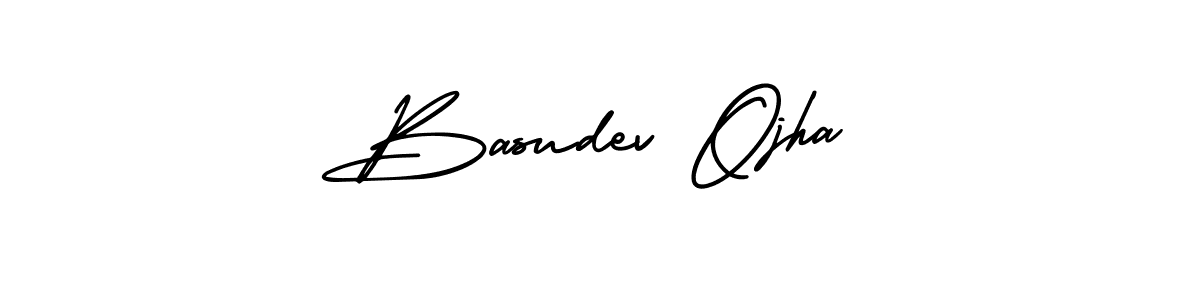 How to make Basudev Ojha name signature. Use AmerikaSignatureDemo-Regular style for creating short signs online. This is the latest handwritten sign. Basudev Ojha signature style 3 images and pictures png