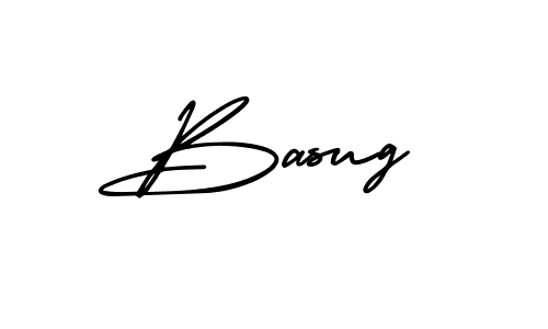 Basug stylish signature style. Best Handwritten Sign (AmerikaSignatureDemo-Regular) for my name. Handwritten Signature Collection Ideas for my name Basug. Basug signature style 3 images and pictures png