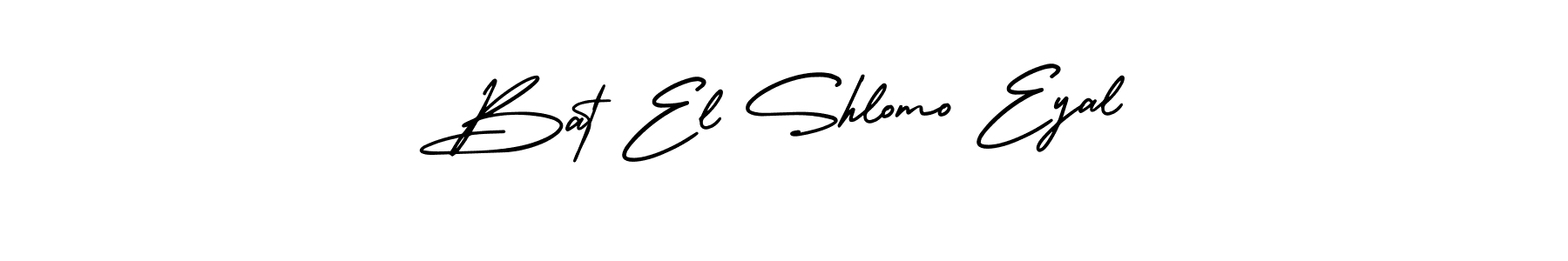 The best way (AmerikaSignatureDemo-Regular) to make a short signature is to pick only two or three words in your name. The name Bat El Shlomo Eyal include a total of six letters. For converting this name. Bat El Shlomo Eyal signature style 3 images and pictures png