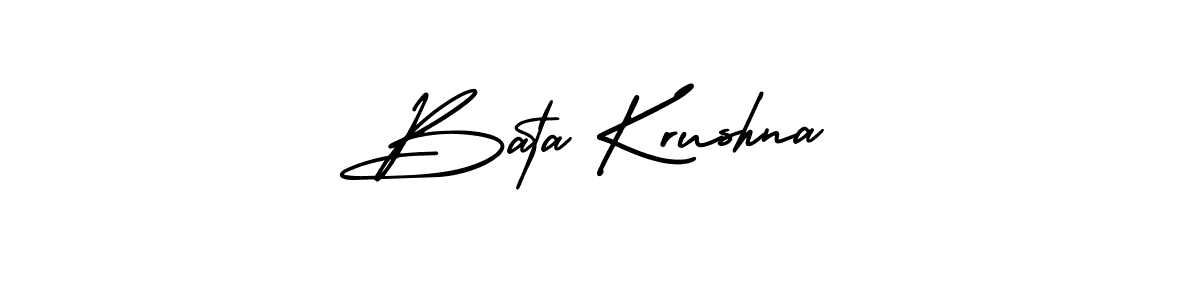 How to make Bata Krushna name signature. Use AmerikaSignatureDemo-Regular style for creating short signs online. This is the latest handwritten sign. Bata Krushna signature style 3 images and pictures png