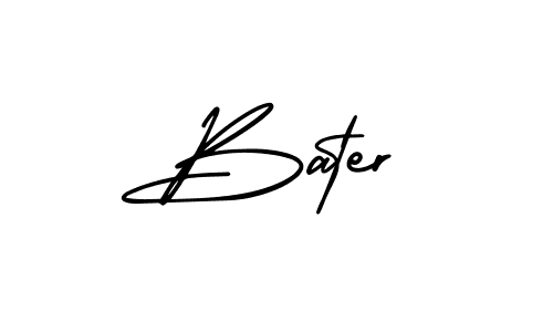 How to make Bater name signature. Use AmerikaSignatureDemo-Regular style for creating short signs online. This is the latest handwritten sign. Bater signature style 3 images and pictures png