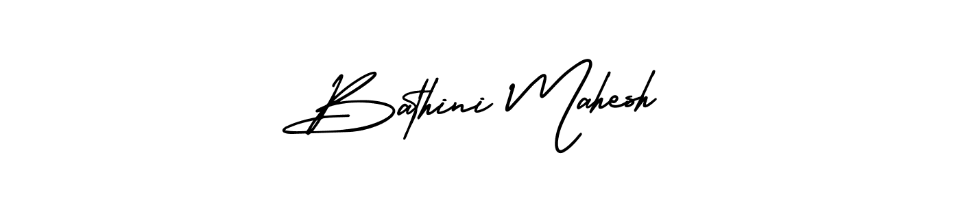Design your own signature with our free online signature maker. With this signature software, you can create a handwritten (AmerikaSignatureDemo-Regular) signature for name Bathini Mahesh. Bathini Mahesh signature style 3 images and pictures png