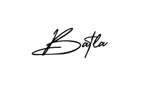 Batla stylish signature style. Best Handwritten Sign (AmerikaSignatureDemo-Regular) for my name. Handwritten Signature Collection Ideas for my name Batla. Batla signature style 3 images and pictures png