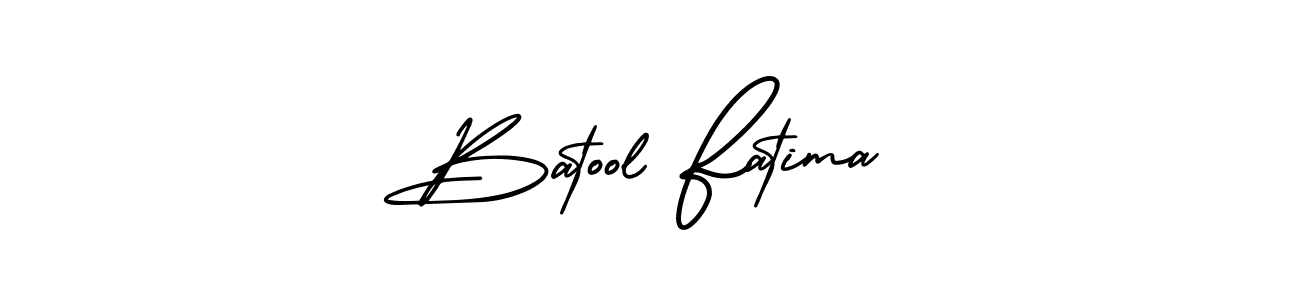 How to make Batool Fatima name signature. Use AmerikaSignatureDemo-Regular style for creating short signs online. This is the latest handwritten sign. Batool Fatima signature style 3 images and pictures png