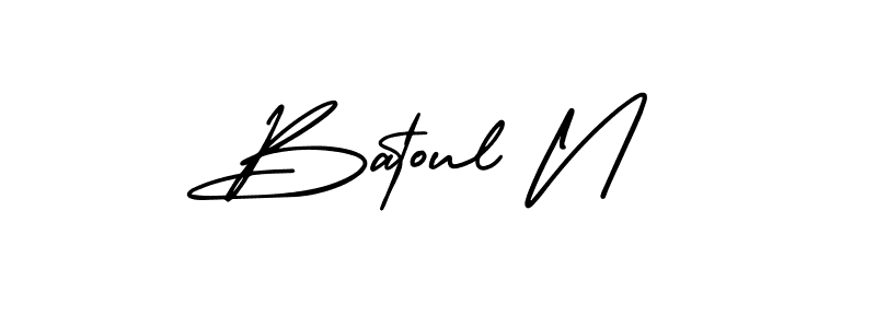 You can use this online signature creator to create a handwritten signature for the name Batoul N. This is the best online autograph maker. Batoul N signature style 3 images and pictures png