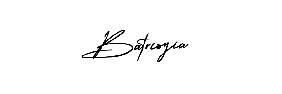 How to make Batrisyia signature? AmerikaSignatureDemo-Regular is a professional autograph style. Create handwritten signature for Batrisyia name. Batrisyia signature style 3 images and pictures png