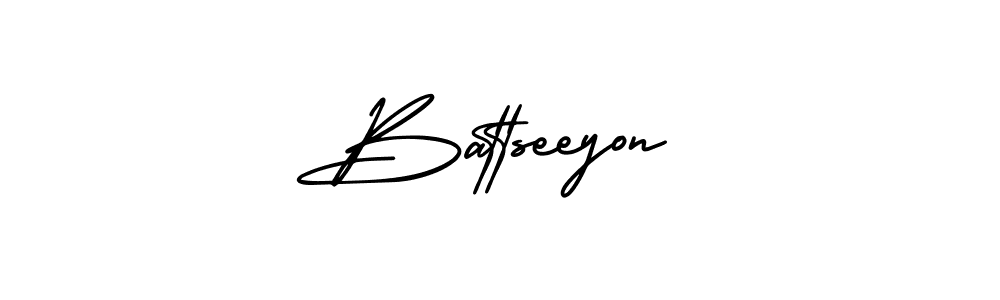 Use a signature maker to create a handwritten signature online. With this signature software, you can design (AmerikaSignatureDemo-Regular) your own signature for name Battseeyon. Battseeyon signature style 3 images and pictures png