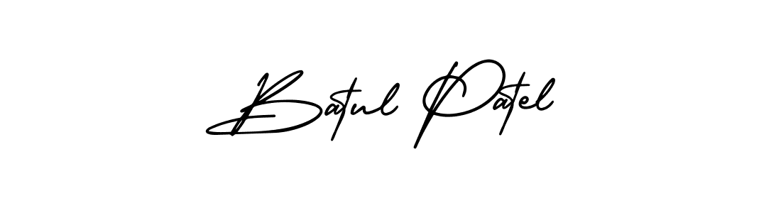 How to make Batul Patel name signature. Use AmerikaSignatureDemo-Regular style for creating short signs online. This is the latest handwritten sign. Batul Patel signature style 3 images and pictures png