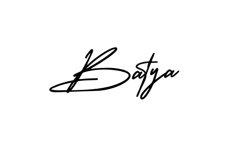 The best way (AmerikaSignatureDemo-Regular) to make a short signature is to pick only two or three words in your name. The name Batya include a total of six letters. For converting this name. Batya signature style 3 images and pictures png