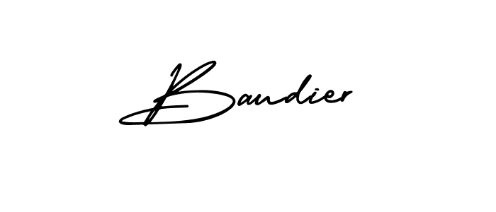 You should practise on your own different ways (AmerikaSignatureDemo-Regular) to write your name (Baudier) in signature. don't let someone else do it for you. Baudier signature style 3 images and pictures png