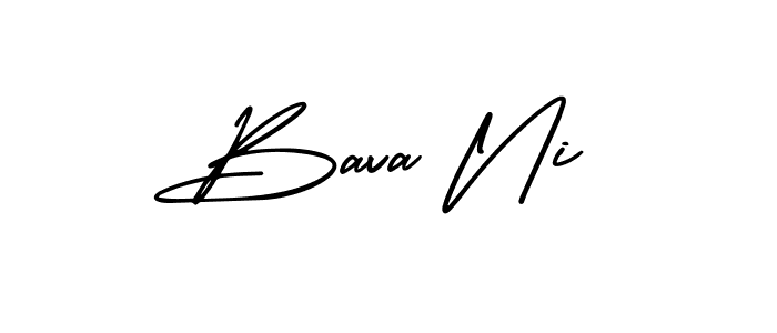 Bava Ni stylish signature style. Best Handwritten Sign (AmerikaSignatureDemo-Regular) for my name. Handwritten Signature Collection Ideas for my name Bava Ni. Bava Ni signature style 3 images and pictures png