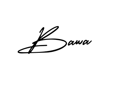 The best way (AmerikaSignatureDemo-Regular) to make a short signature is to pick only two or three words in your name. The name Bawa include a total of six letters. For converting this name. Bawa signature style 3 images and pictures png