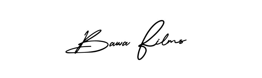 Bawa Films stylish signature style. Best Handwritten Sign (AmerikaSignatureDemo-Regular) for my name. Handwritten Signature Collection Ideas for my name Bawa Films. Bawa Films signature style 3 images and pictures png