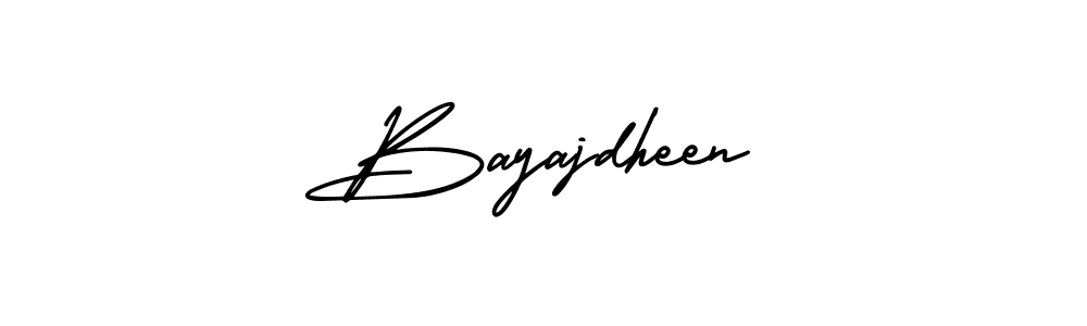 Use a signature maker to create a handwritten signature online. With this signature software, you can design (AmerikaSignatureDemo-Regular) your own signature for name Bayajdheen. Bayajdheen signature style 3 images and pictures png