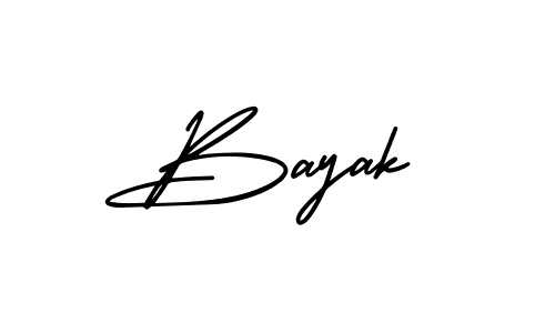 Best and Professional Signature Style for Bayak. AmerikaSignatureDemo-Regular Best Signature Style Collection. Bayak signature style 3 images and pictures png