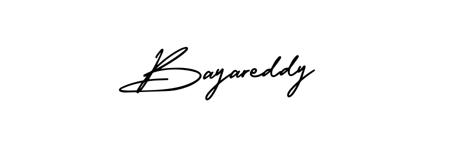 You should practise on your own different ways (AmerikaSignatureDemo-Regular) to write your name (Bayareddy) in signature. don't let someone else do it for you. Bayareddy signature style 3 images and pictures png