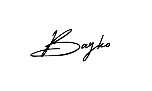 Best and Professional Signature Style for Bayko. AmerikaSignatureDemo-Regular Best Signature Style Collection. Bayko signature style 3 images and pictures png