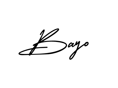 Design your own signature with our free online signature maker. With this signature software, you can create a handwritten (AmerikaSignatureDemo-Regular) signature for name Bayo. Bayo signature style 3 images and pictures png