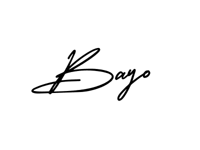 Design your own signature with our free online signature maker. With this signature software, you can create a handwritten (AmerikaSignatureDemo-Regular) signature for name Bayo. Bayo signature style 3 images and pictures png