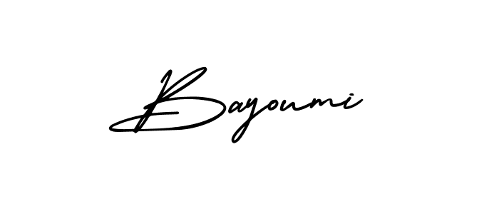 How to make Bayoumi signature? AmerikaSignatureDemo-Regular is a professional autograph style. Create handwritten signature for Bayoumi name. Bayoumi signature style 3 images and pictures png