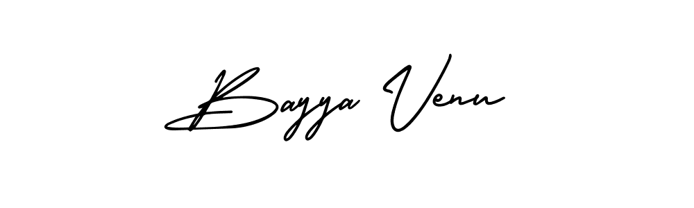 Create a beautiful signature design for name Bayya Venu. With this signature (AmerikaSignatureDemo-Regular) fonts, you can make a handwritten signature for free. Bayya Venu signature style 3 images and pictures png