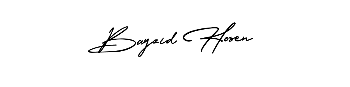 You should practise on your own different ways (AmerikaSignatureDemo-Regular) to write your name (Bayzid Hosen) in signature. don't let someone else do it for you. Bayzid Hosen signature style 3 images and pictures png