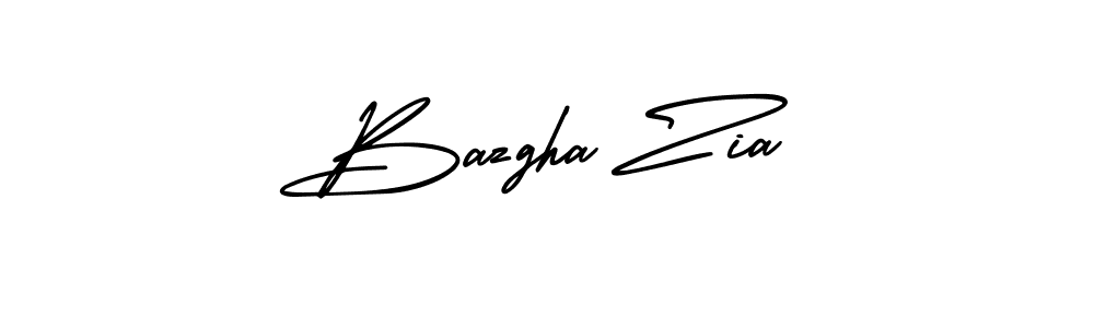 Design your own signature with our free online signature maker. With this signature software, you can create a handwritten (AmerikaSignatureDemo-Regular) signature for name Bazgha Zia. Bazgha Zia signature style 3 images and pictures png
