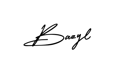 Bazyl stylish signature style. Best Handwritten Sign (AmerikaSignatureDemo-Regular) for my name. Handwritten Signature Collection Ideas for my name Bazyl. Bazyl signature style 3 images and pictures png