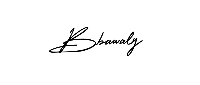 Bbawaly stylish signature style. Best Handwritten Sign (AmerikaSignatureDemo-Regular) for my name. Handwritten Signature Collection Ideas for my name Bbawaly. Bbawaly signature style 3 images and pictures png
