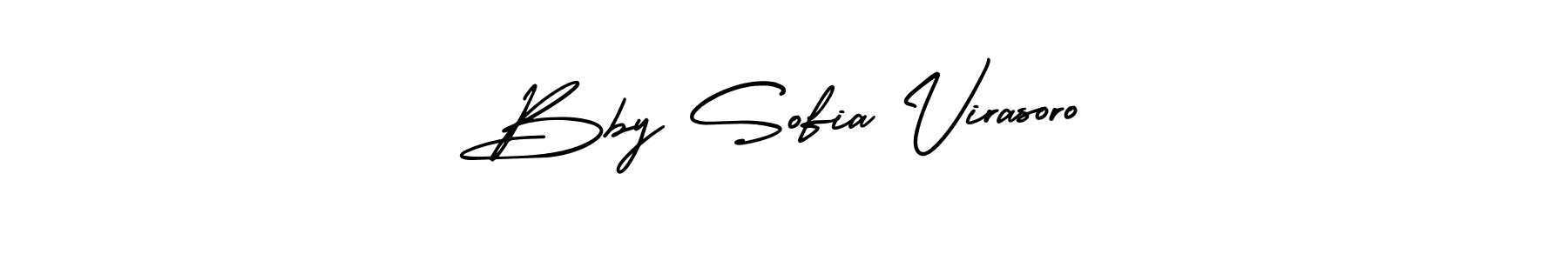 Use a signature maker to create a handwritten signature online. With this signature software, you can design (AmerikaSignatureDemo-Regular) your own signature for name Bby Sofia Virasoro. Bby Sofia Virasoro signature style 3 images and pictures png