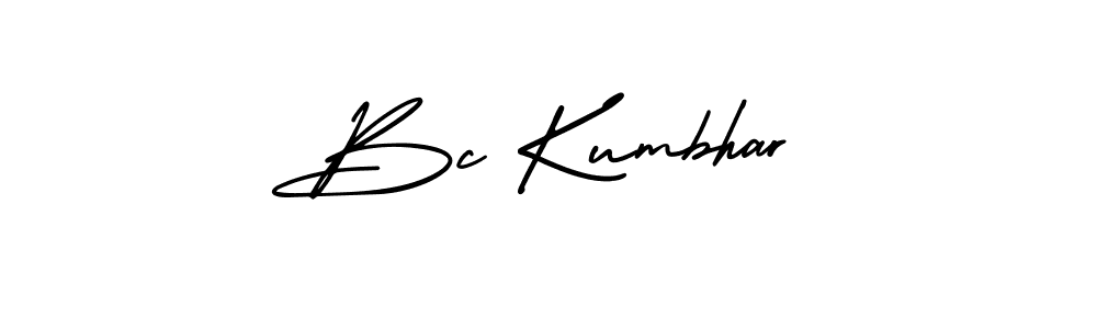 Design your own signature with our free online signature maker. With this signature software, you can create a handwritten (AmerikaSignatureDemo-Regular) signature for name Bc Kumbhar. Bc Kumbhar signature style 3 images and pictures png