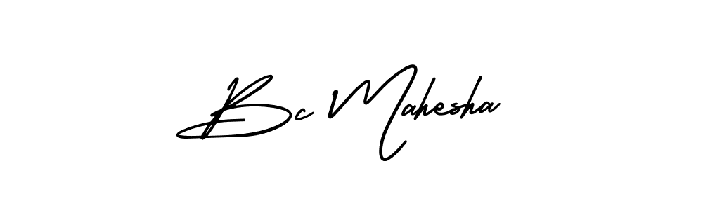 Use a signature maker to create a handwritten signature online. With this signature software, you can design (AmerikaSignatureDemo-Regular) your own signature for name Bc Mahesha. Bc Mahesha signature style 3 images and pictures png