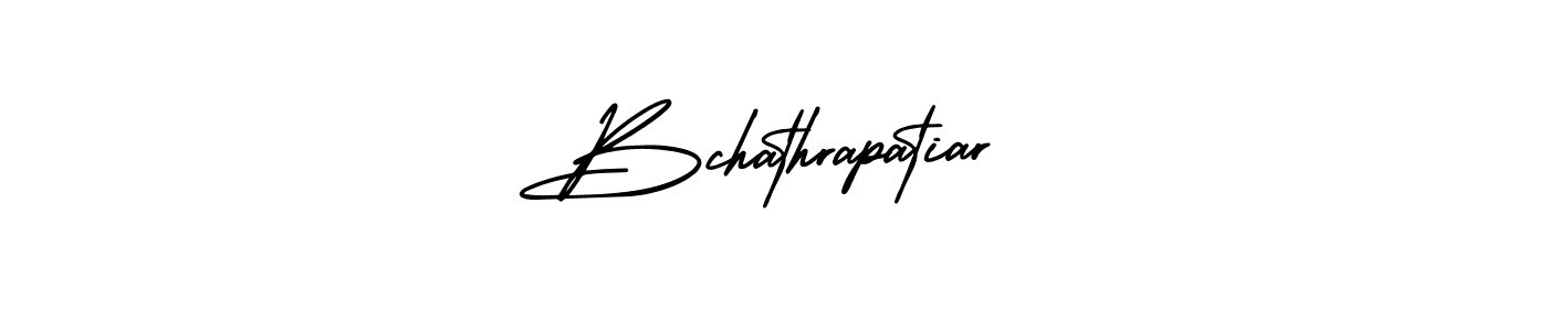 The best way (AmerikaSignatureDemo-Regular) to make a short signature is to pick only two or three words in your name. The name Bchathrapatiar include a total of six letters. For converting this name. Bchathrapatiar signature style 3 images and pictures png