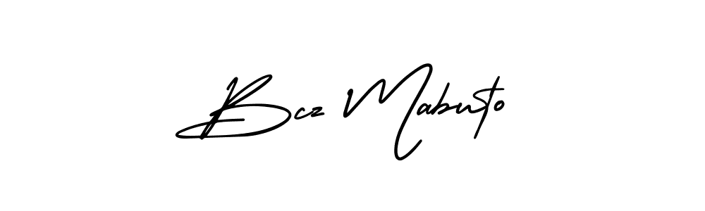 Design your own signature with our free online signature maker. With this signature software, you can create a handwritten (AmerikaSignatureDemo-Regular) signature for name Bcz Mabuto. Bcz Mabuto signature style 3 images and pictures png