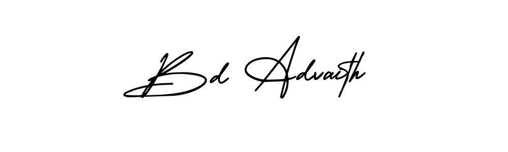 Design your own signature with our free online signature maker. With this signature software, you can create a handwritten (AmerikaSignatureDemo-Regular) signature for name Bd Advaith. Bd Advaith signature style 3 images and pictures png