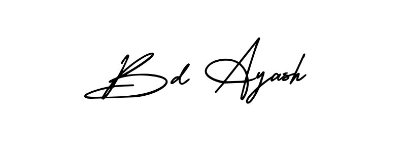 How to make Bd Ayash signature? AmerikaSignatureDemo-Regular is a professional autograph style. Create handwritten signature for Bd Ayash name. Bd Ayash signature style 3 images and pictures png