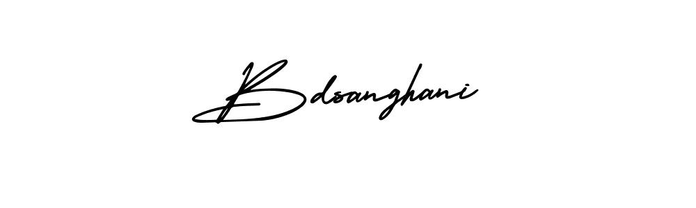 How to make Bdsanghani name signature. Use AmerikaSignatureDemo-Regular style for creating short signs online. This is the latest handwritten sign. Bdsanghani signature style 3 images and pictures png