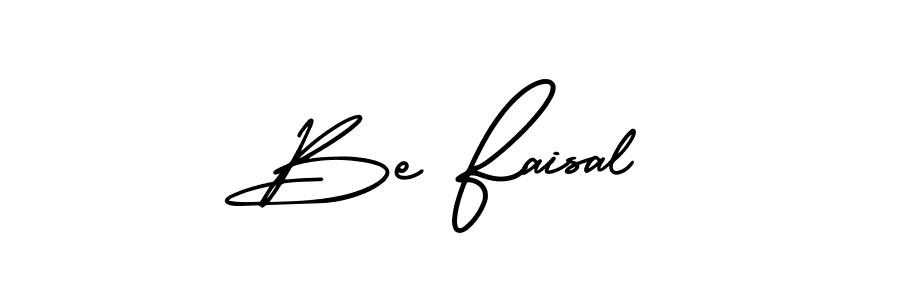 The best way (AmerikaSignatureDemo-Regular) to make a short signature is to pick only two or three words in your name. The name Be Faisal include a total of six letters. For converting this name. Be Faisal signature style 3 images and pictures png