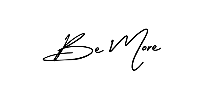 Make a beautiful signature design for name Be More. With this signature (AmerikaSignatureDemo-Regular) style, you can create a handwritten signature for free. Be More signature style 3 images and pictures png