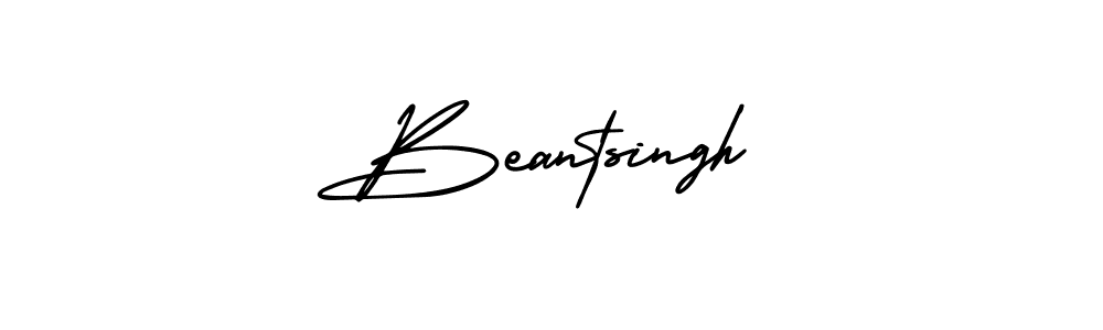 How to make Beantsingh name signature. Use AmerikaSignatureDemo-Regular style for creating short signs online. This is the latest handwritten sign. Beantsingh signature style 3 images and pictures png