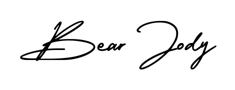 The AmerikaSignatureDemo-Regular typeface gives name Bear Jody a refined look. Suitable for certificates, diplomas, and official verification. Bear Jody signature style 3 images and pictures png