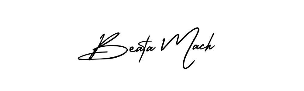 Make a beautiful signature design for name Beata Mach. With this signature (AmerikaSignatureDemo-Regular) style, you can create a handwritten signature for free. Beata Mach signature style 3 images and pictures png