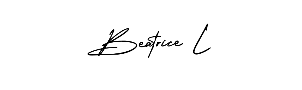 AmerikaSignatureDemo-Regular is a professional signature style that is perfect for those who want to add a touch of class to their signature. It is also a great choice for those who want to make their signature more unique. Get Beatrice L name to fancy signature for free. Beatrice L signature style 3 images and pictures png