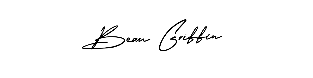 Beau Griffin stylish signature style. Best Handwritten Sign (AmerikaSignatureDemo-Regular) for my name. Handwritten Signature Collection Ideas for my name Beau Griffin. Beau Griffin signature style 3 images and pictures png