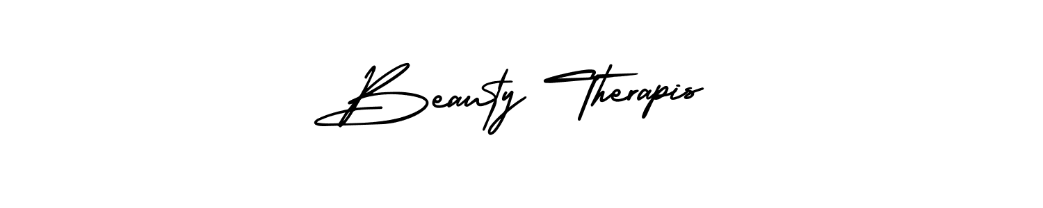 You should practise on your own different ways (AmerikaSignatureDemo-Regular) to write your name (Beauty Therapis) in signature. don't let someone else do it for you. Beauty Therapis signature style 3 images and pictures png