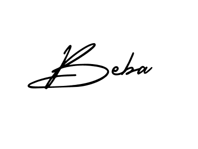 Make a beautiful signature design for name Beba. With this signature (AmerikaSignatureDemo-Regular) style, you can create a handwritten signature for free. Beba signature style 3 images and pictures png