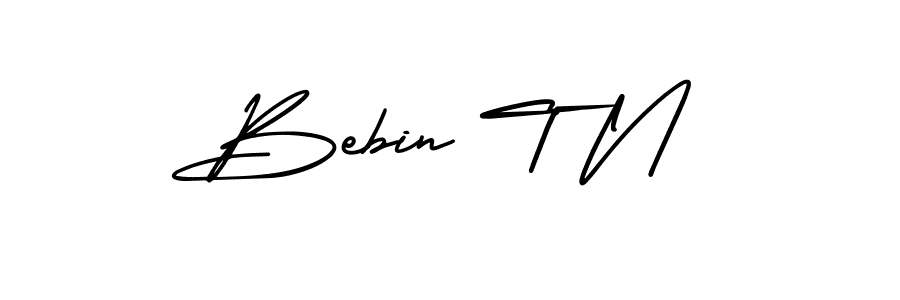 if you are searching for the best signature style for your name Bebin T N. so please give up your signature search. here we have designed multiple signature styles  using AmerikaSignatureDemo-Regular. Bebin T N signature style 3 images and pictures png