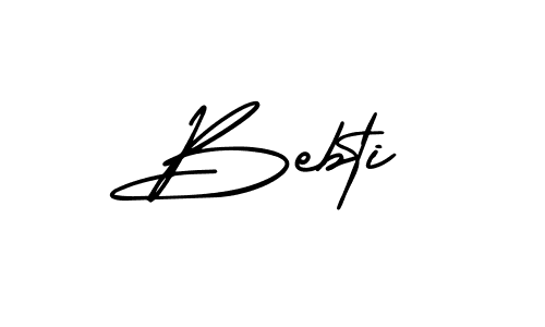 Design your own signature with our free online signature maker. With this signature software, you can create a handwritten (AmerikaSignatureDemo-Regular) signature for name Bebti. Bebti signature style 3 images and pictures png