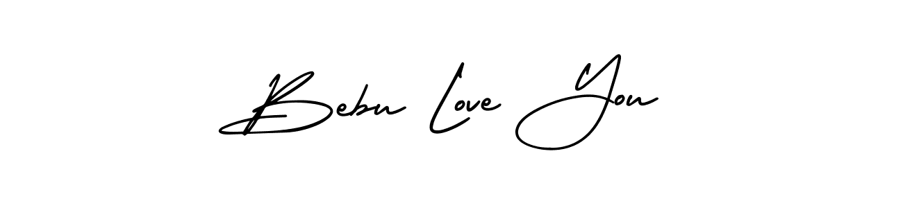 Create a beautiful signature design for name Bebu Love You. With this signature (AmerikaSignatureDemo-Regular) fonts, you can make a handwritten signature for free. Bebu Love You signature style 3 images and pictures png