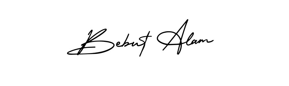 Use a signature maker to create a handwritten signature online. With this signature software, you can design (AmerikaSignatureDemo-Regular) your own signature for name Bebut Alam. Bebut Alam signature style 3 images and pictures png